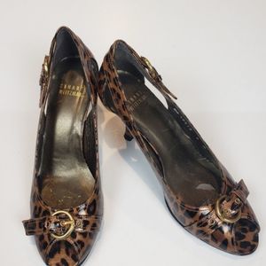 *Stuart Weitzman Animal Print Peep Toe Shoes